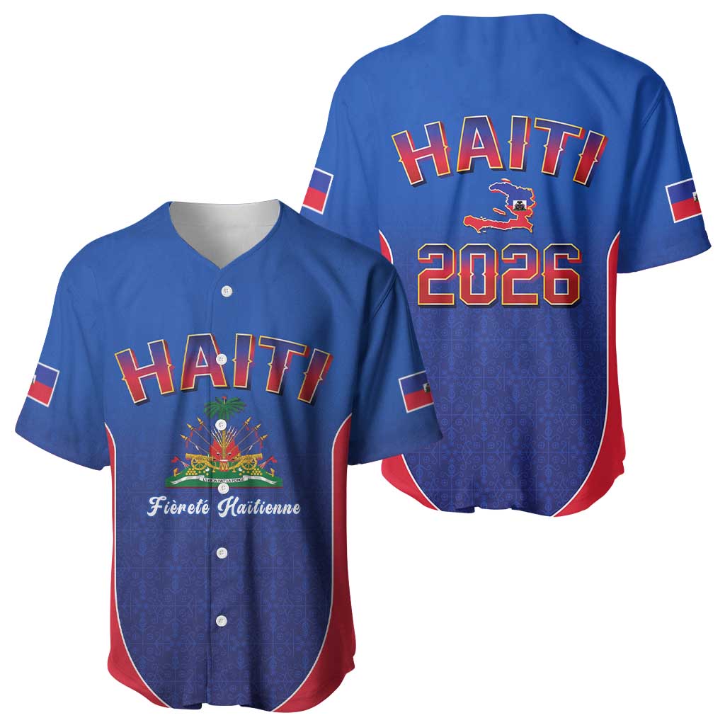 Afro-Haitians World Football 2026 Baseball Jersey Haiti est de Retour Blue Voodoo Veve Spirits LT9