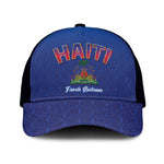 Afro-Haitians World Football 2026 Baseball Net Cap Haiti est de Retour Blue Voodoo Veve Spirits - African Pride