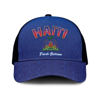 Afro-Haitians World Football 2026 Baseball Net Cap Haiti est de Retour Blue Voodoo Veve Spirits - African Pride