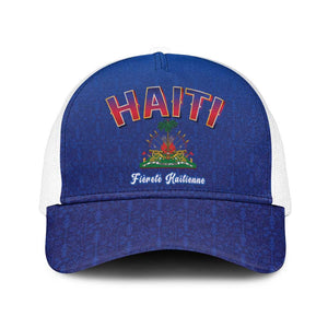 Afro-Haitians World Football 2026 Baseball Net Cap Haiti est de Retour Blue Voodoo Veve Spirits - African Pride