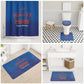 Afro-Haitians World Football 2026 Bathroom Set Haiti est de Retour Blue Voodoo Veve Spirits
