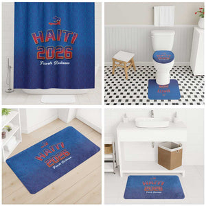 Afro-Haitians World Football 2026 Bathroom Set Haiti est de Retour Blue Voodoo Veve Spirits