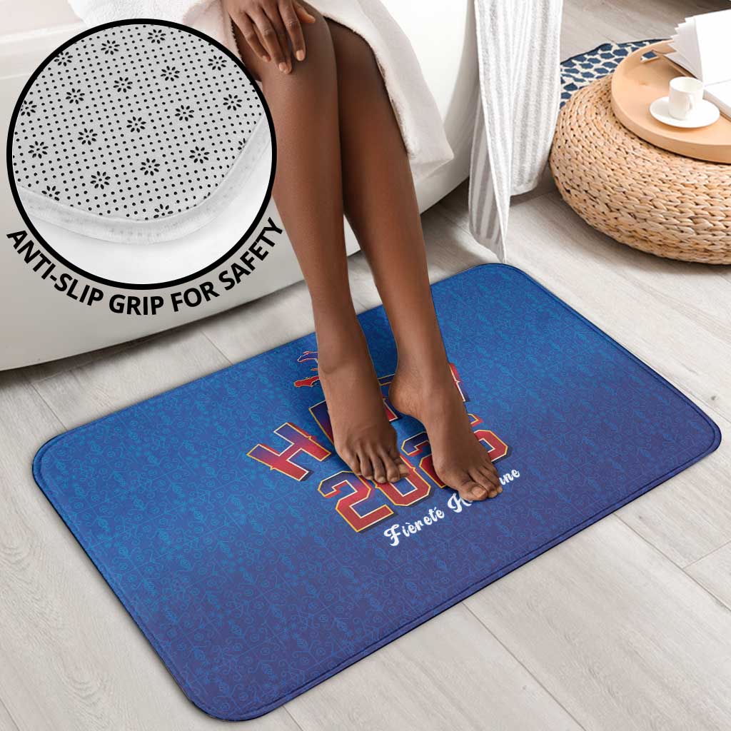 Afro-Haitians World Football 2026 Bathroom Set Haiti est de Retour Blue Voodoo Veve Spirits