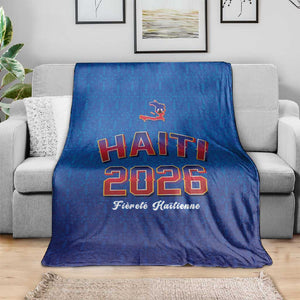 Afro-Haitians World Football 2026 Blanket Haiti est de Retour Blue Voodoo Veve Spirits - African Pride