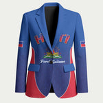 Afro-Haitians World Football 2026 Blazer Haiti est de Retour Blue Voodoo Veve Spirits