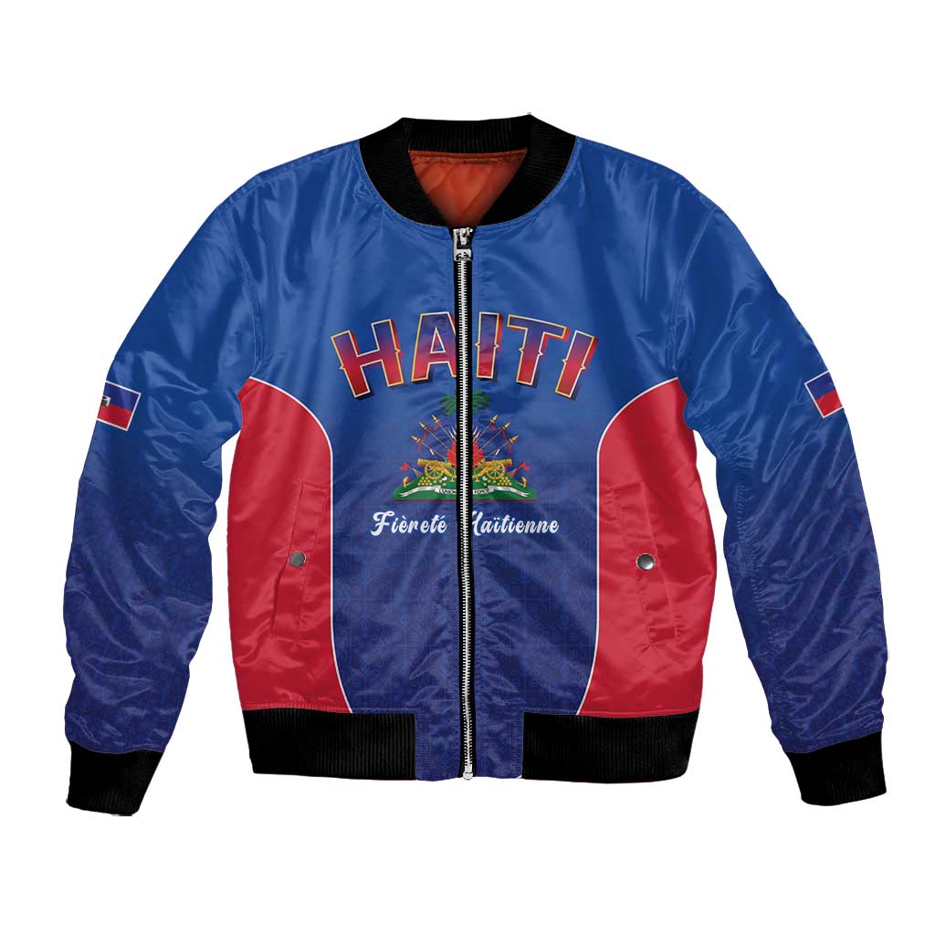 Afro-Haitians World Football 2026 Bomber Jacket Haiti est de Retour Blue Voodoo Veve Spirits - African Pride
