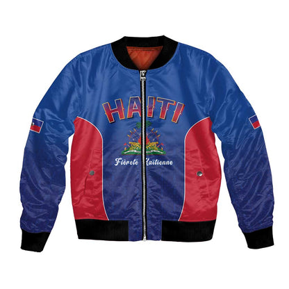 Afro-Haitians World Football 2026 Bomber Jacket Haiti est de Retour Blue Voodoo Veve Spirits - African Pride