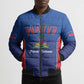 Afro-Haitians World Football 2026 Bomber Puffer Jacket Haiti est de Retour Blue Voodoo Veve Spirits