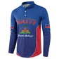 Afro-Haitians World Football 2026 Button Sweatshirt Haiti est de Retour Blue Voodoo Veve Spirits