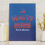 Afro-Haitians World Football 2026 Canvas Wall Art Haiti est de Retour Blue Voodoo Veve Spirits - African Pride