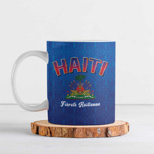 Afro-Haitians World Football 2026 Ceramic Mug Haiti est de Retour Blue Voodoo Veve Spirits