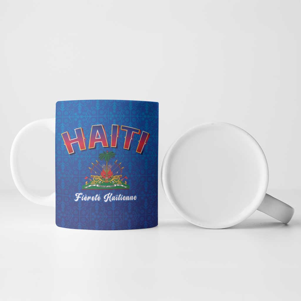 Afro-Haitians World Football 2026 Ceramic Mug Haiti est de Retour Blue Voodoo Veve Spirits