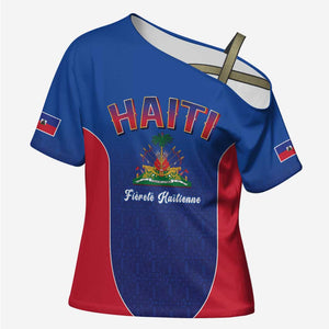 Afro-Haitians World Football 2026 Cross Shoulder Shirt Haiti est de Retour Blue Voodoo Veve Spirits