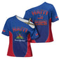 Afro-Haitians World Football 2026 Cross Shoulder Shirt Haiti est de Retour Blue Voodoo Veve Spirits
