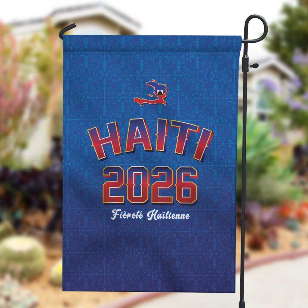 Afro-Haitians World Football 2026 Garden Flag Haiti est de Retour Blue Voodoo Veve Spirits - African Pride