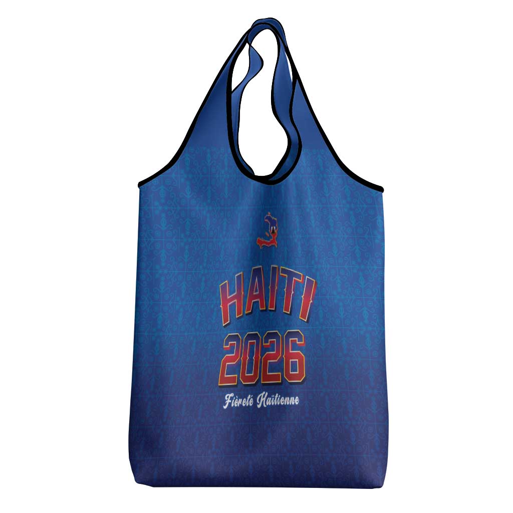 Afro-Haitians World Football 2026 Grocery Bag Haiti est de Retour Blue Voodoo Veve Spirits - African Pride