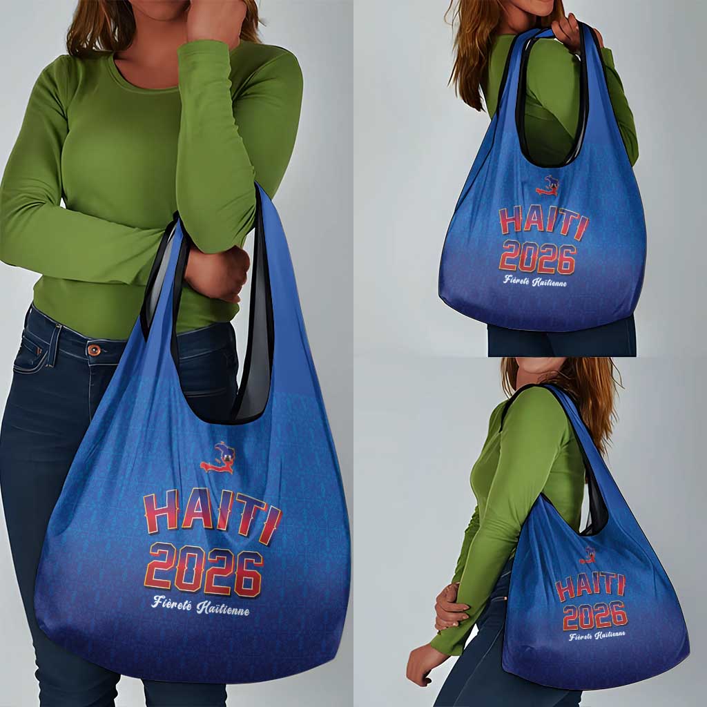 Afro-Haitians World Football 2026 Grocery Bag Haiti est de Retour Blue Voodoo Veve Spirits - African Pride