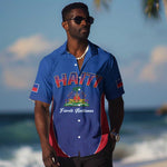 Afro-Haitians World Football 2026 Hawaiian Shirt Haiti est de Retour Blue Voodoo Veve Spirits LT9