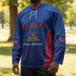 Afro-Haitians World Football 2026 Hockey Jersey Haiti est de Retour Blue Voodoo Veve Spirits