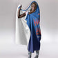 Afro-Haitians World Football 2026 Hooded Blanket Haiti est de Retour Blue Voodoo Veve Spirits - African Pride