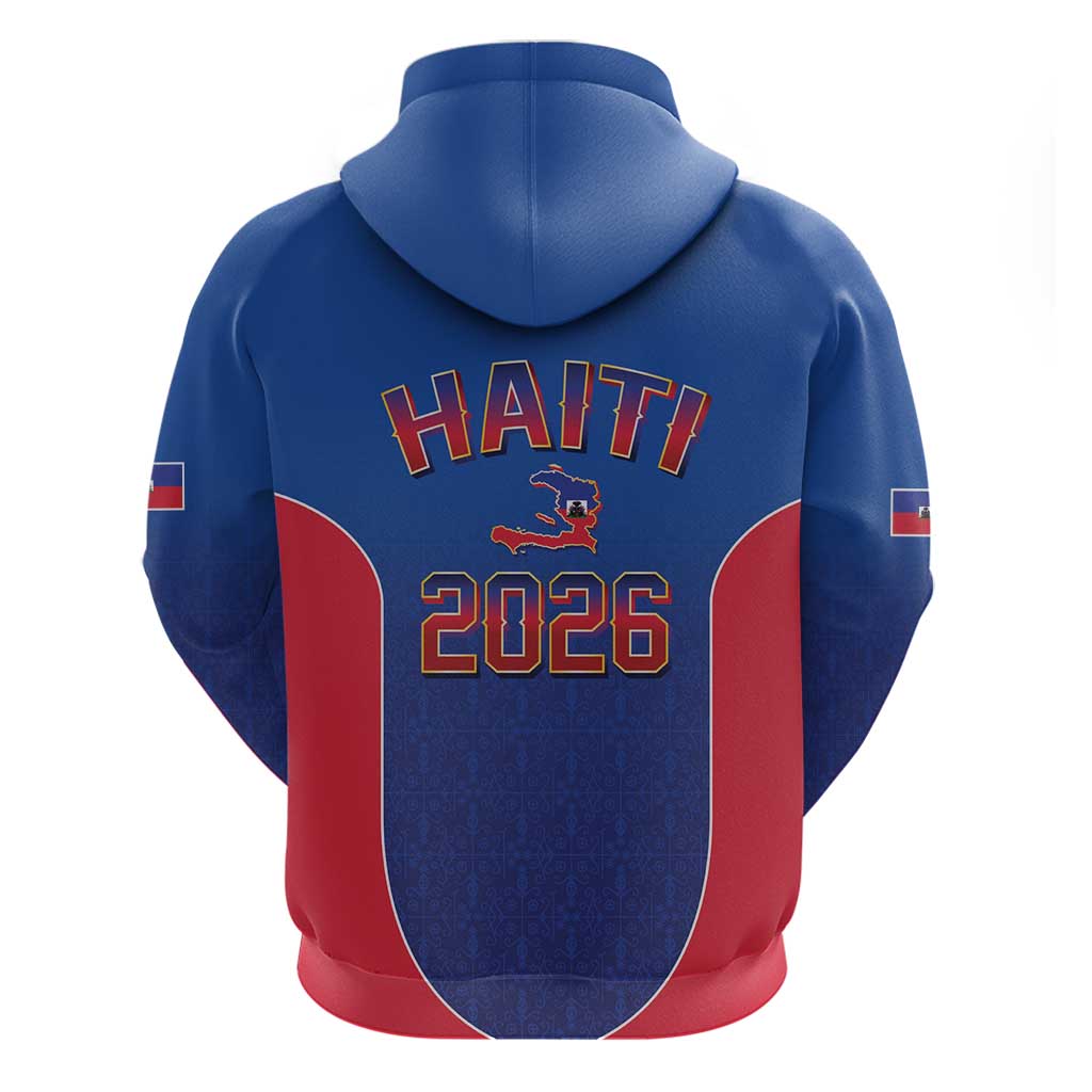 Afro-Haitians World Football 2026 Hoodie Haiti est de Retour Blue Voodoo Veve Spirits - African Pride