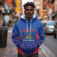 Afro-Haitians World Football 2026 Hoodie Haiti est de Retour Blue Voodoo Veve Spirits - African Pride