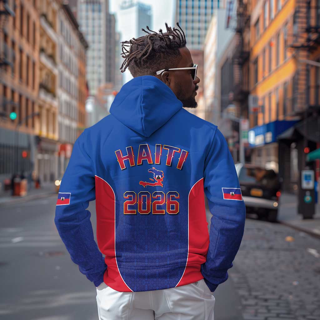 Afro-Haitians World Football 2026 Hoodie Haiti est de Retour Blue Voodoo Veve Spirits - African Pride