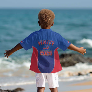 Afro-Haitians World Football 2026 Kid Hawaiian Shirt Haiti est de Retour Blue Voodoo Veve Spirits - African Pride