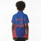 Afro-Haitians World Football 2026 Kid Polo Shirt Haiti est de Retour Blue Voodoo Veve Spirits - African Pride