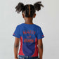 Afro-Haitians World Football 2026 Kid T shirt Haiti est de Retour Blue Voodoo Veve Spirits - African Pride