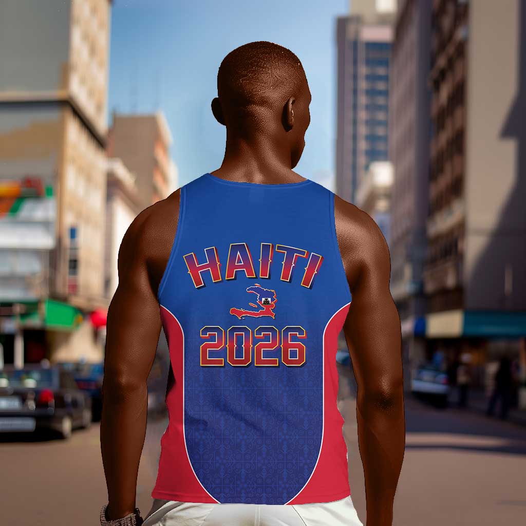 Afro-Haitians World Football 2026 Men Tank Top Haiti est de Retour Blue Voodoo Veve Spirits - African Pride