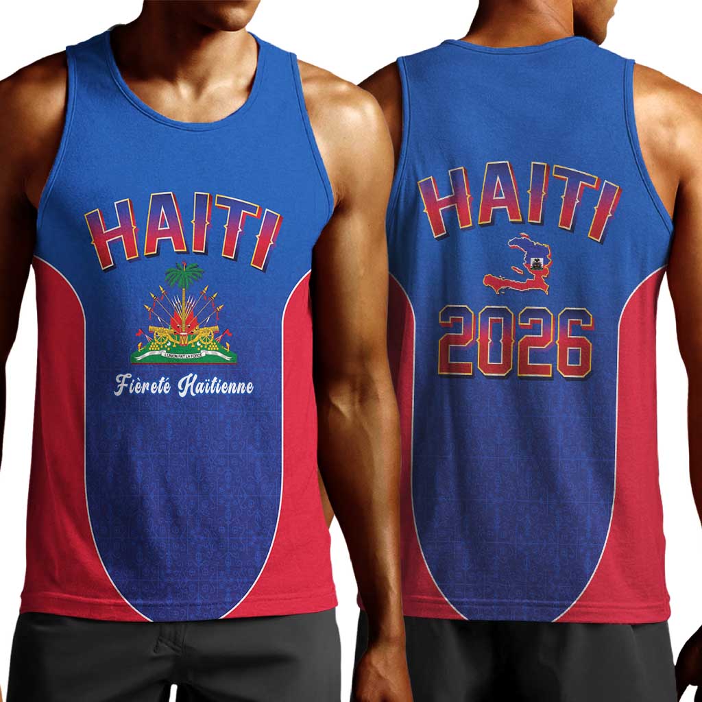 Afro-Haitians World Football 2026 Men Tank Top Haiti est de Retour Blue Voodoo Veve Spirits - African Pride