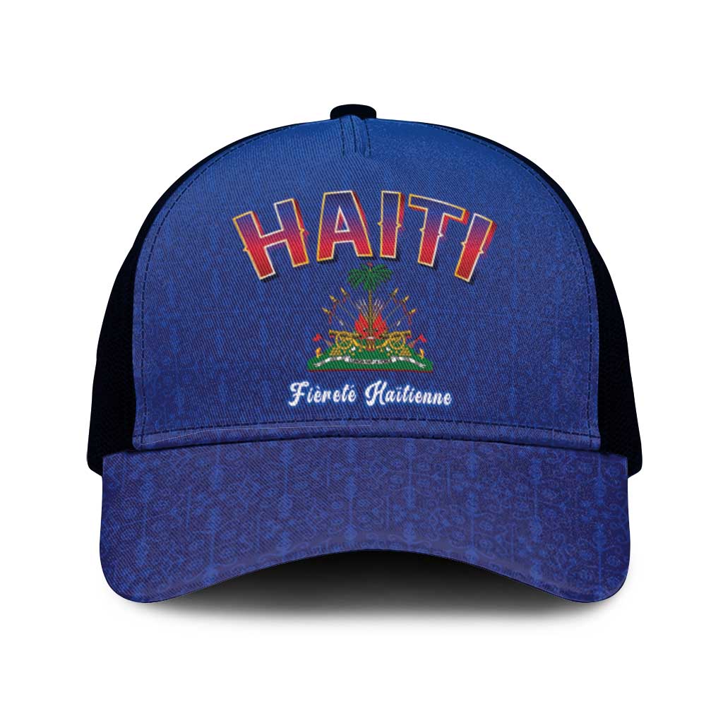Afro-Haitians World Football 2026 Mesh Trucker Cap Haiti est de Retour Blue Voodoo Veve Spirits - African Pride