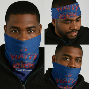 Afro-Haitians World Football 2026 Neck Gaiter Haiti est de Retour Blue Voodoo Veve Spirits - African Pride