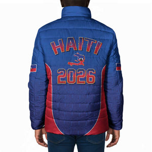 Afro-Haitians World Football 2026 Padded Jacket Haiti est de Retour Blue Voodoo Veve Spirits