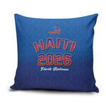 Afro-Haitians World Football 2026 Pillow Cover Haiti est de Retour Blue Voodoo Veve Spirits