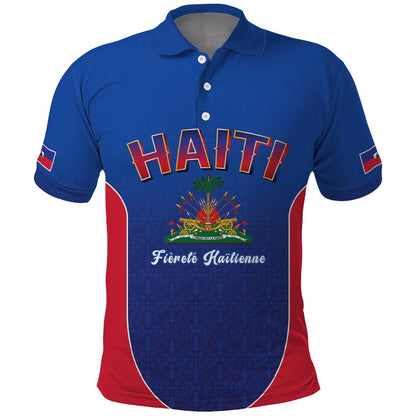 Afro-Haitians World Football 2026 Polo Shirt Haiti est de Retour Blue Voodoo Veve Spirits - African Pride