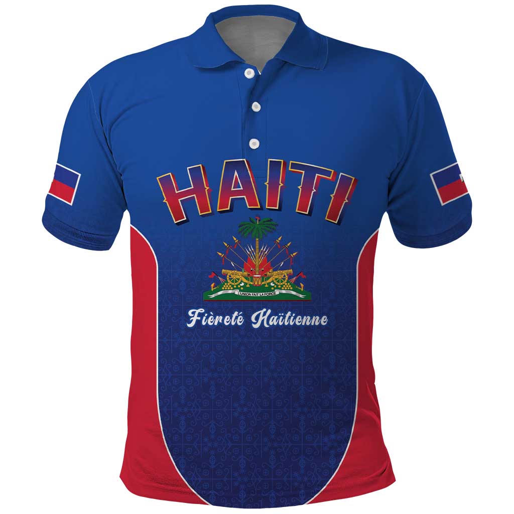 Afro-Haitians World Football 2026 Polo Shirt Haiti est de Retour Blue Voodoo Veve Spirits LT9