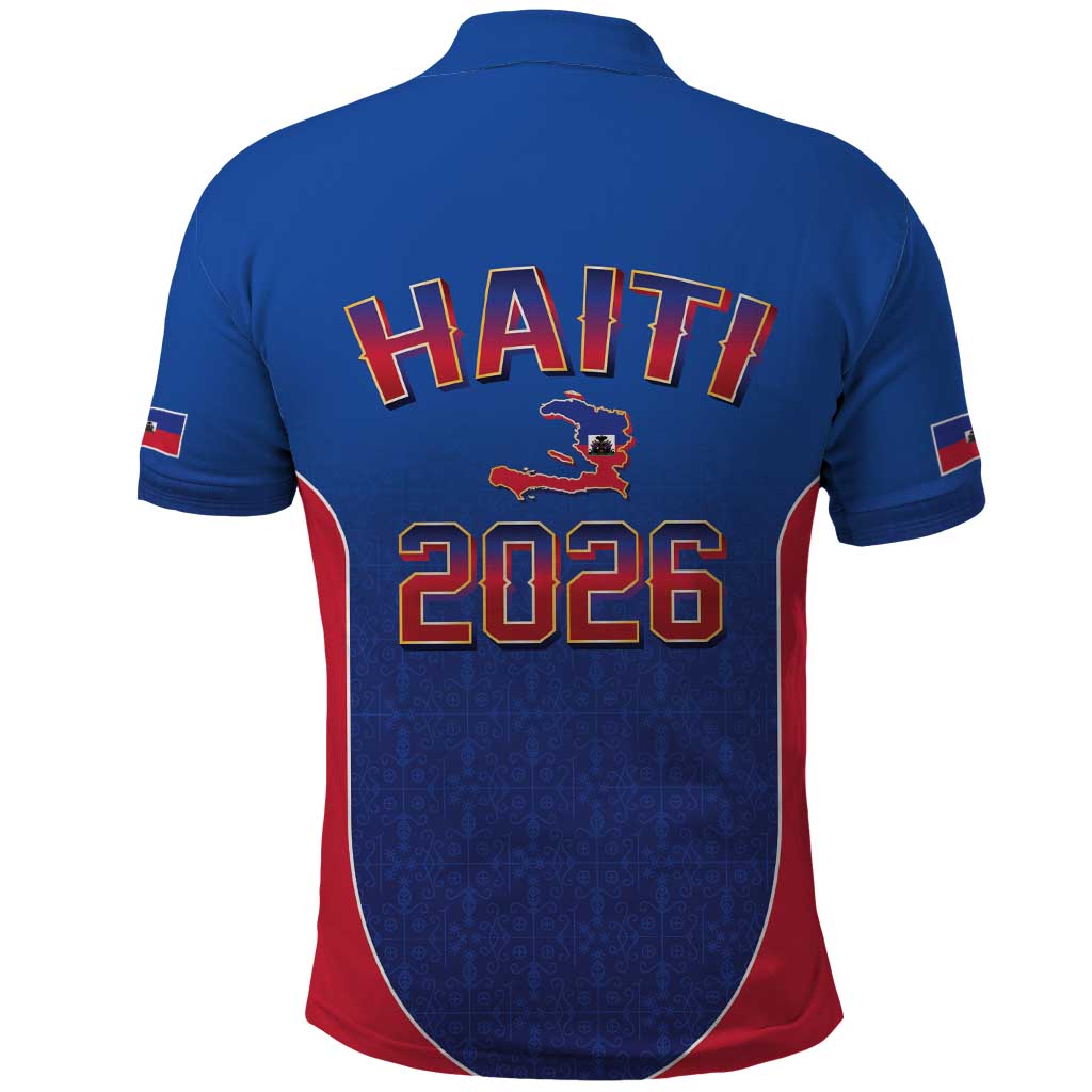 Afro-Haitians World Football 2026 Polo Shirt Haiti est de Retour Blue Voodoo Veve Spirits - African Pride