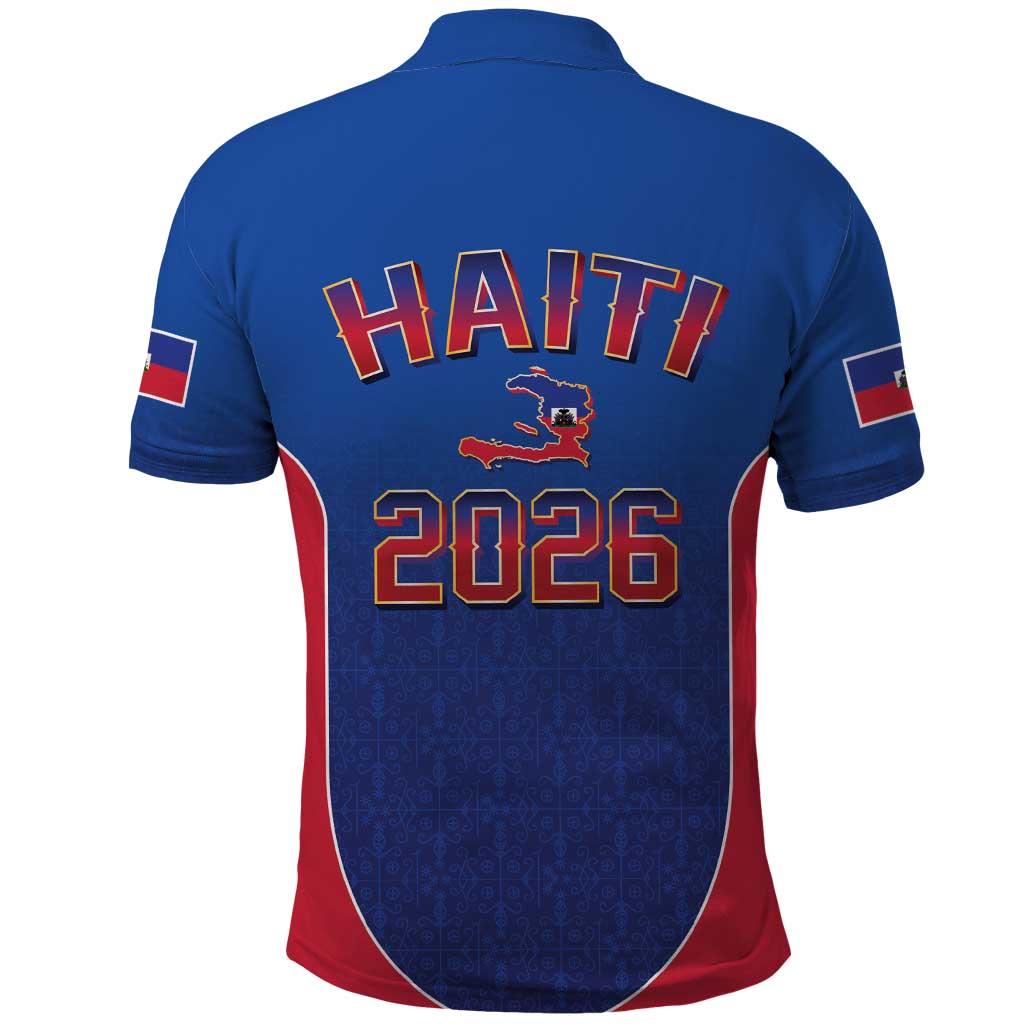 Afro-Haitians World Football 2026 Polo Shirt Haiti est de Retour Blue Voodoo Veve Spirits LT9