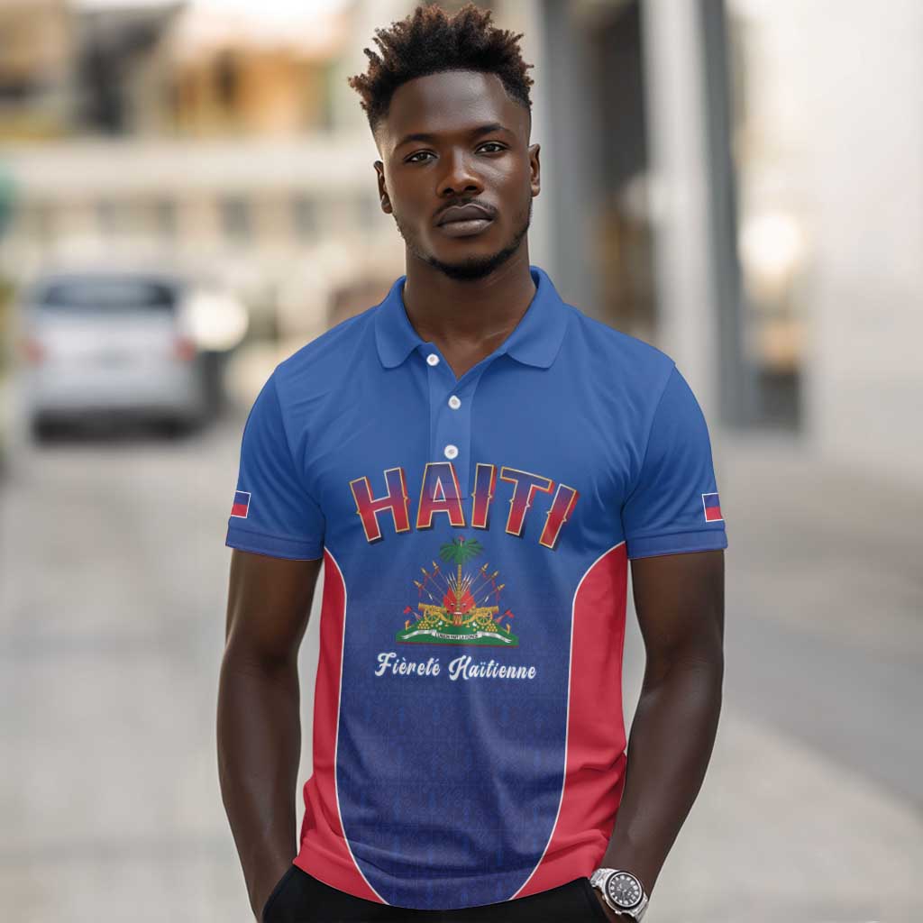 Afro-Haitians World Football 2026 Polo Shirt Haiti est de Retour Blue Voodoo Veve Spirits - African Pride