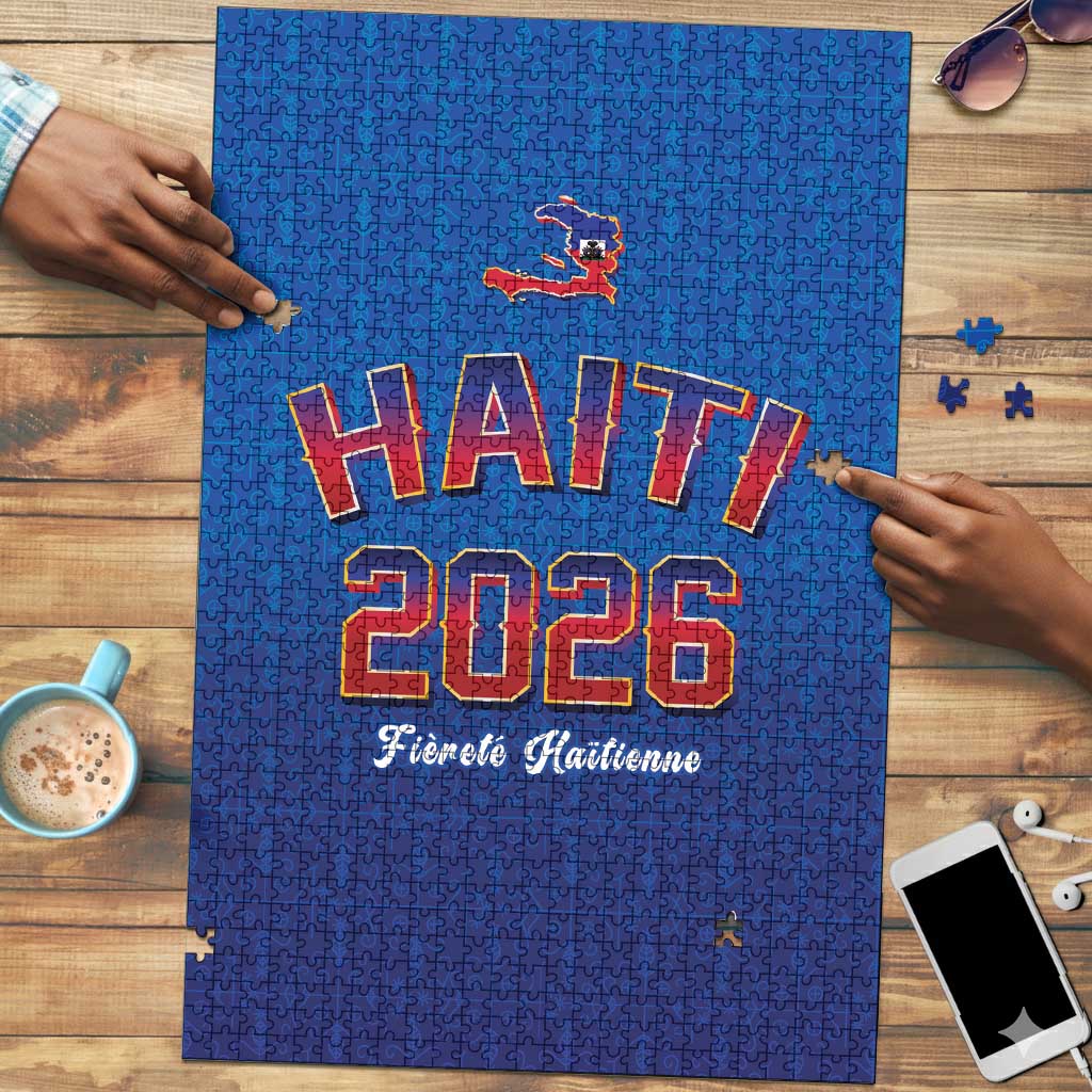 Afro-Haitians World Football 2026 Puzzle Haiti est de Retour Blue Voodoo Veve Spirits