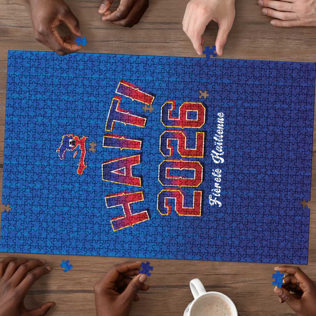 Afro-Haitians World Football 2026 Puzzle Haiti est de Retour Blue Voodoo Veve Spirits