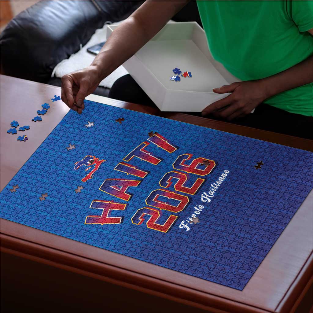 Afro-Haitians World Football 2026 Puzzle Haiti est de Retour Blue Voodoo Veve Spirits