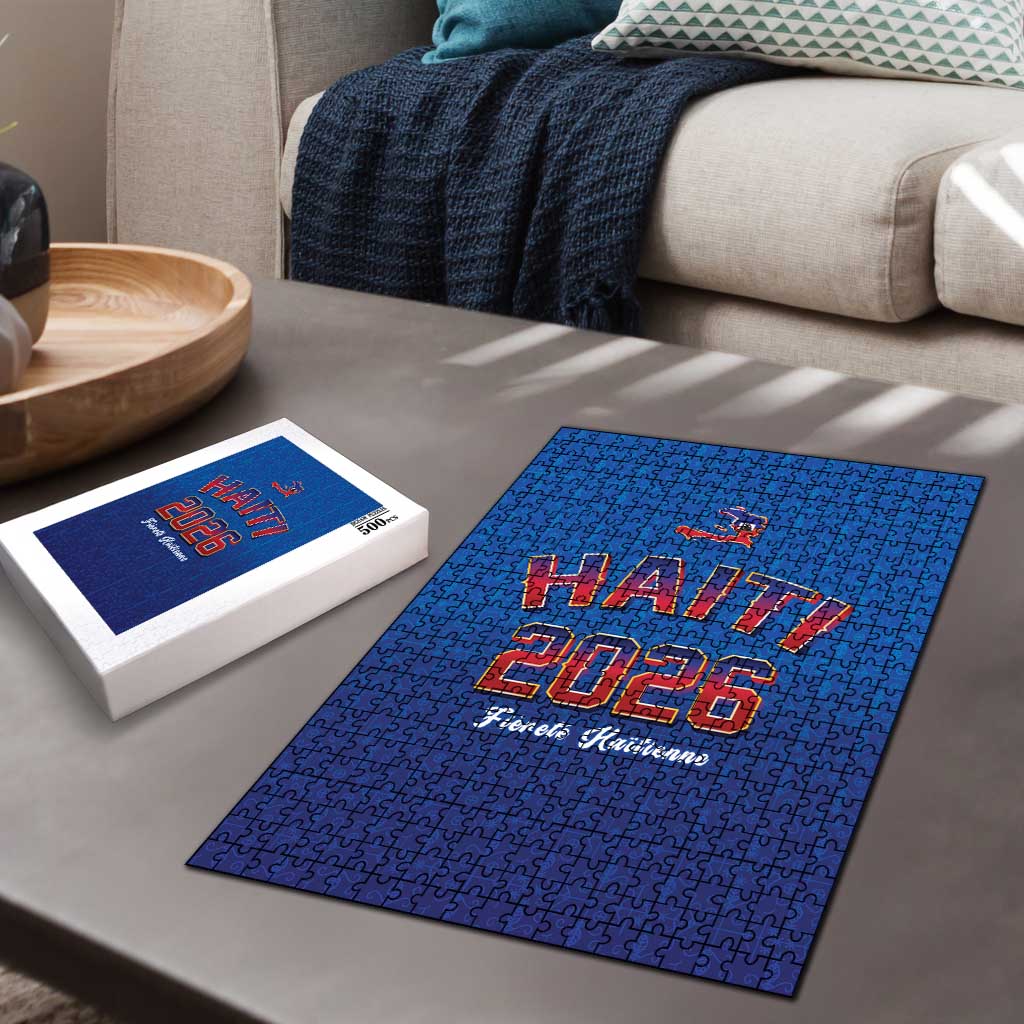 Afro-Haitians World Football 2026 Puzzle Haiti est de Retour Blue Voodoo Veve Spirits