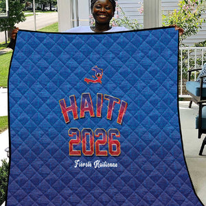 Afro-Haitians World Football 2026 Quilt Haiti est de Retour Blue Voodoo Veve Spirits - African Pride