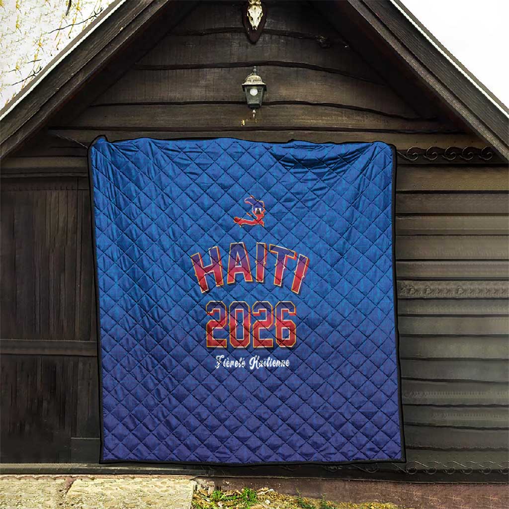 Afro-Haitians World Football 2026 Quilt Haiti est de Retour Blue Voodoo Veve Spirits - African Pride