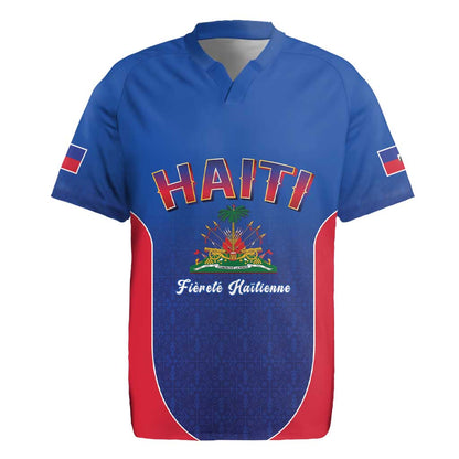 Afro-Haitians World Football 2026 Rugby Jersey Haiti est de Retour Blue Voodoo Veve Spirits LT9