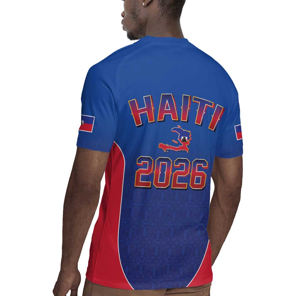 Afro-Haitians World Football 2026 Rugby Jersey Haiti est de Retour Blue Voodoo Veve Spirits LT9