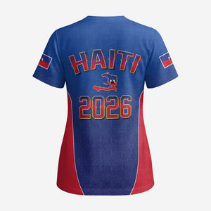 Afro-Haitians World Football 2026 Scrub Top Haiti est de Retour Blue Voodoo Veve Spirits - African Pride
